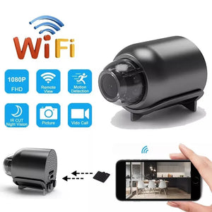 1080P HD WiFi Mini Camera Home Baby Monitor Indoor Pet Safety Security Night Vision IP Cam Audio SD Card Slot Video Camcorder