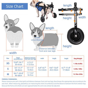 Adjustable Hind Leg Disabled Pet Cat Dog Mobility Aid Trolley Legs Rehabilitation Light Pet Wheelchair Walk Tools